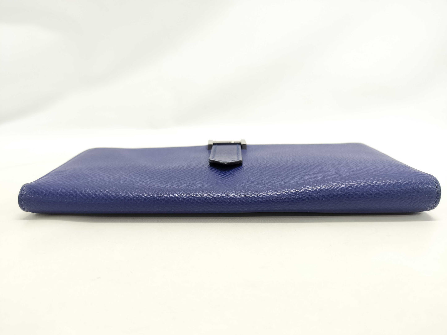 HERMES Bearn Soufflet Epson Blue Wallet