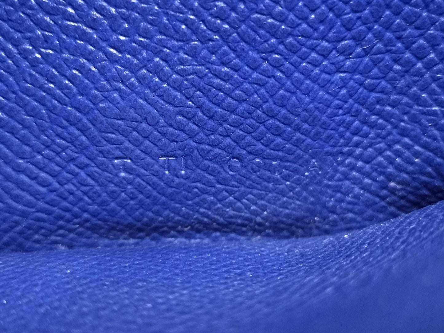 HERMES Bearn Soufflet Epson Blue Wallet