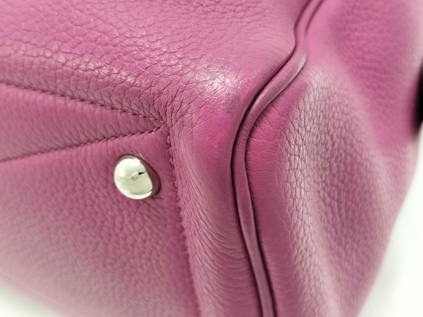 HERMES Victoria Purple Boston Bag
