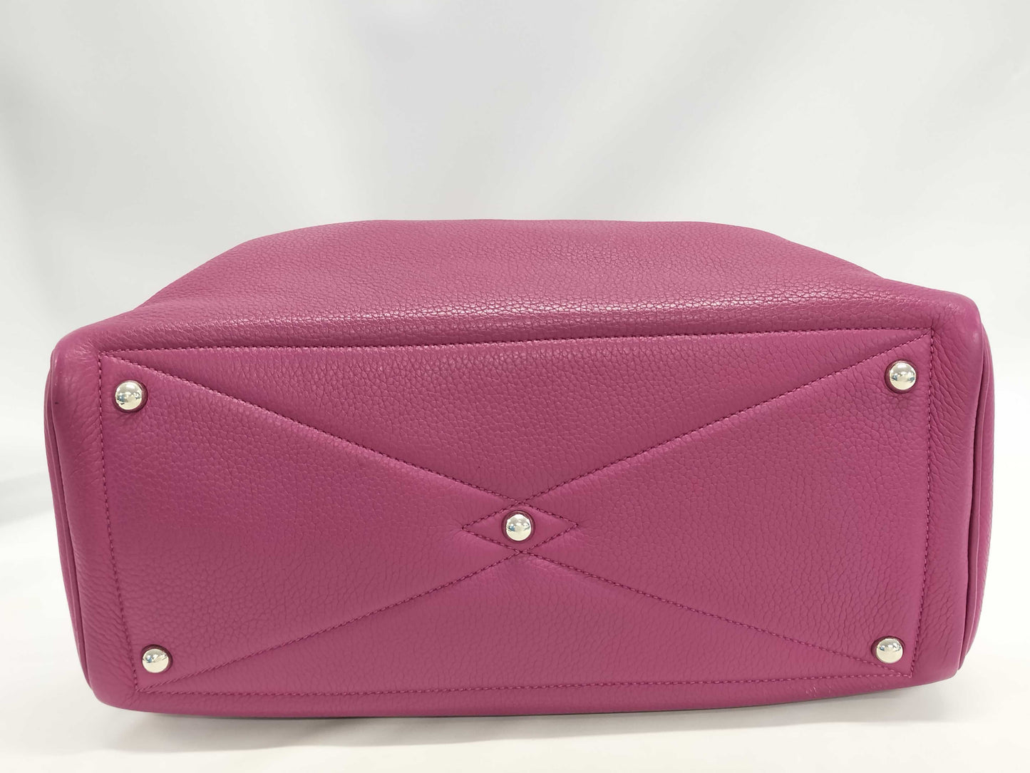 HERMES Victoria Purple Boston Bag