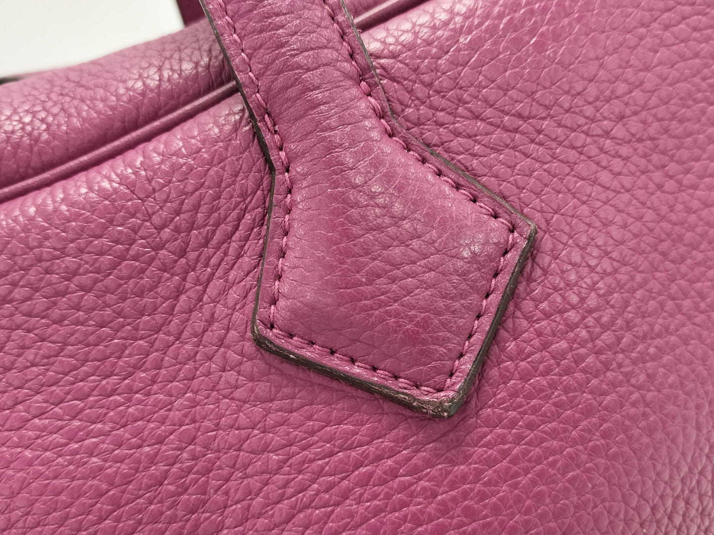HERMES Victoria Purple Boston Bag