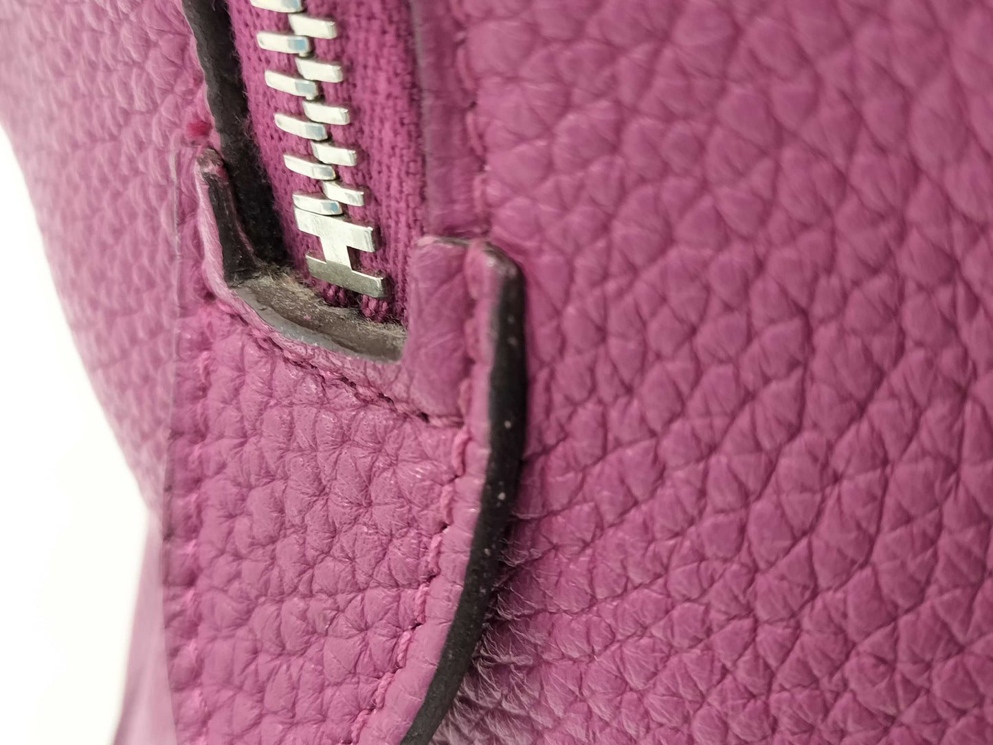 HERMES Victoria Purple Boston Bag