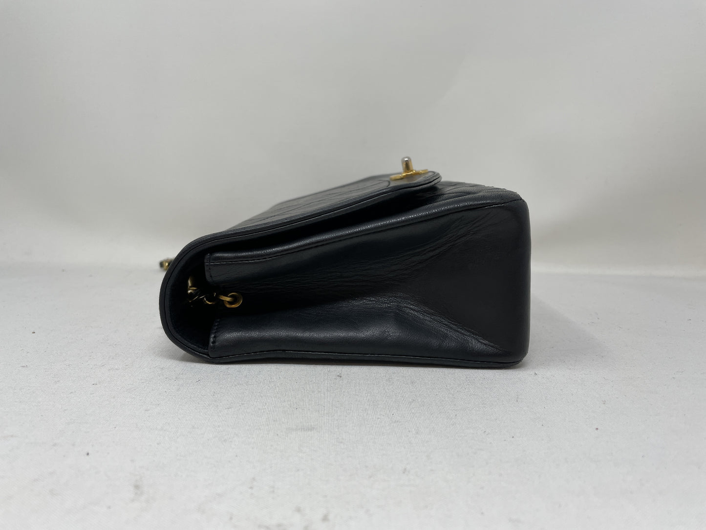 CHANEL Diana Matelasse Shoulder Bag in Black with Seal Card