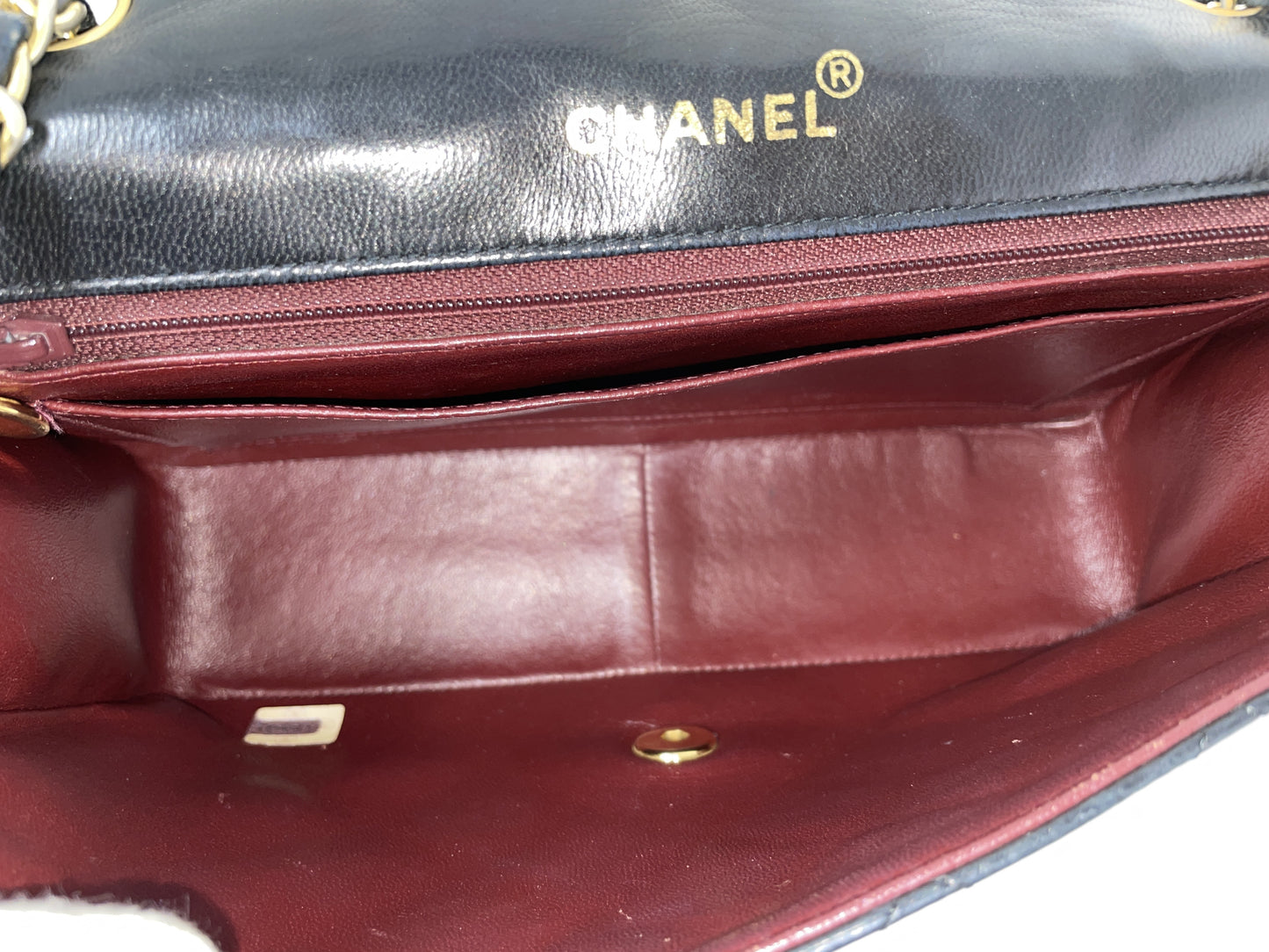 CHANEL Diana Matelasse Shoulder Bag in Black with Seal Card