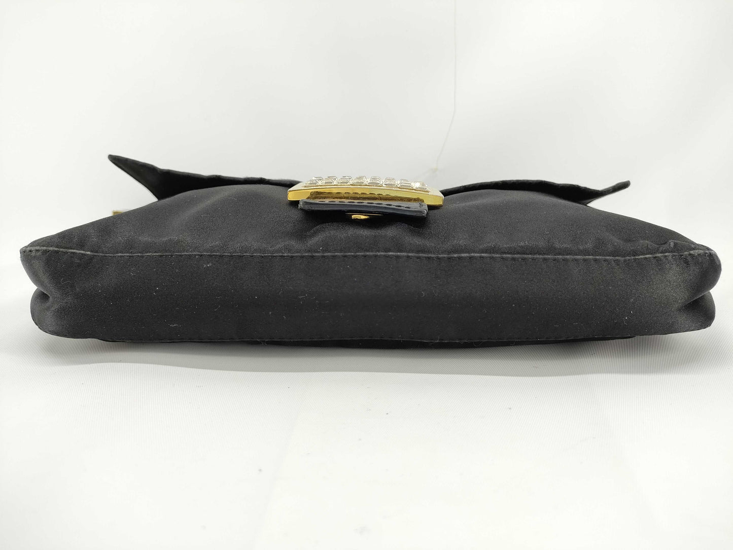 FENDI Mamma Rhinestone Embroidered Floral Crocodile Mamma Bucket Handbag