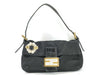 FENDI Mamma Rhinestone Embroidered Floral Crocodile Mamma Bucket Handbag