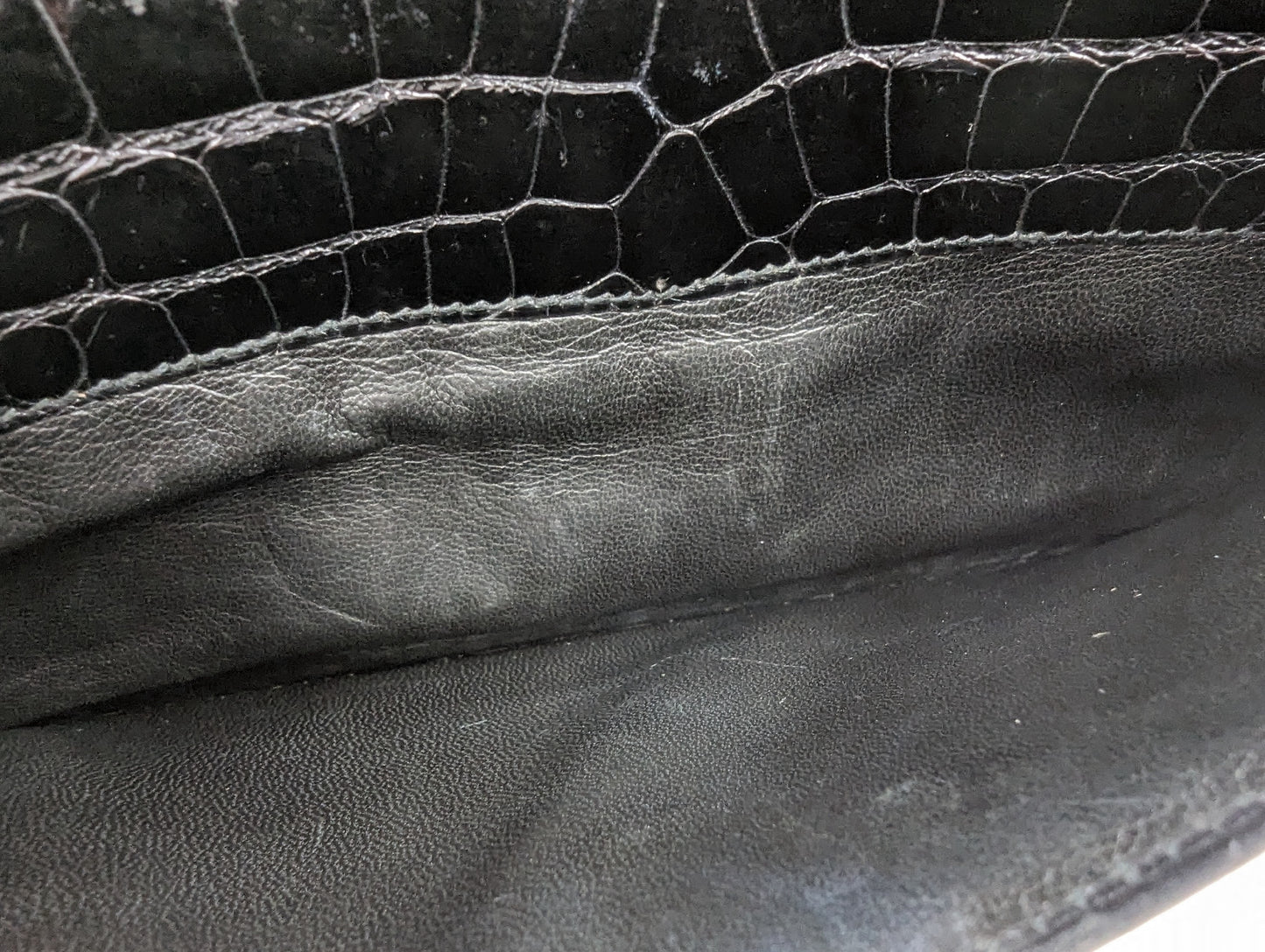 HERMES Crocodile Piano Polosus Handbag with V Stamp