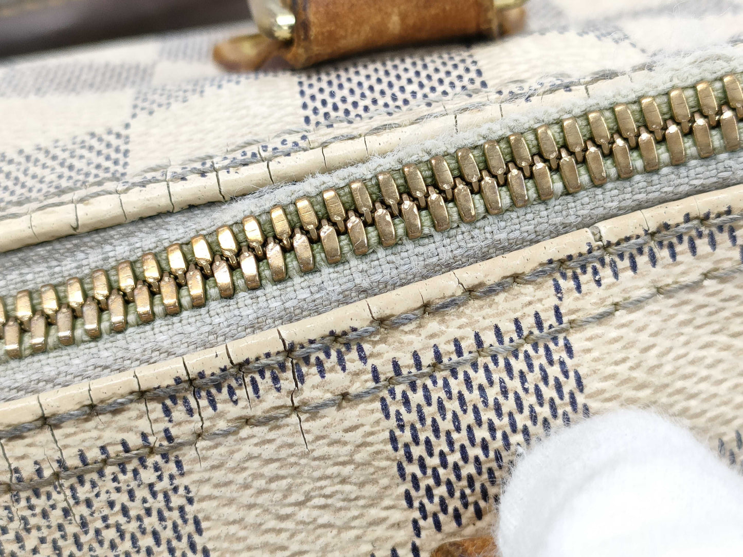 LOUIS VUITTON LV Damier Azur Speedy Bandouliere 25 Handbag