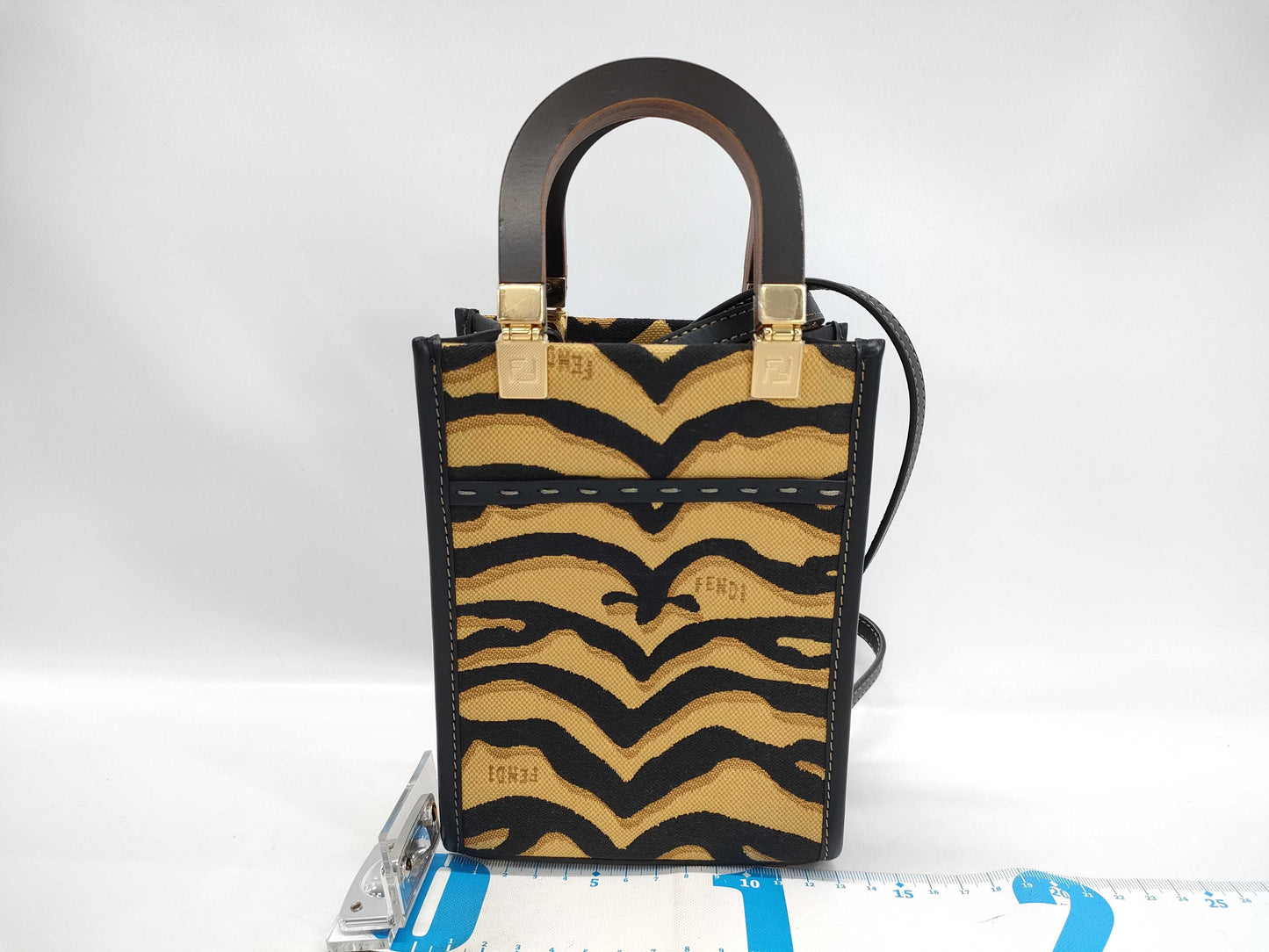 FENDI Sunshine Shopper Mini 2-Way Bag Tiger Handbag