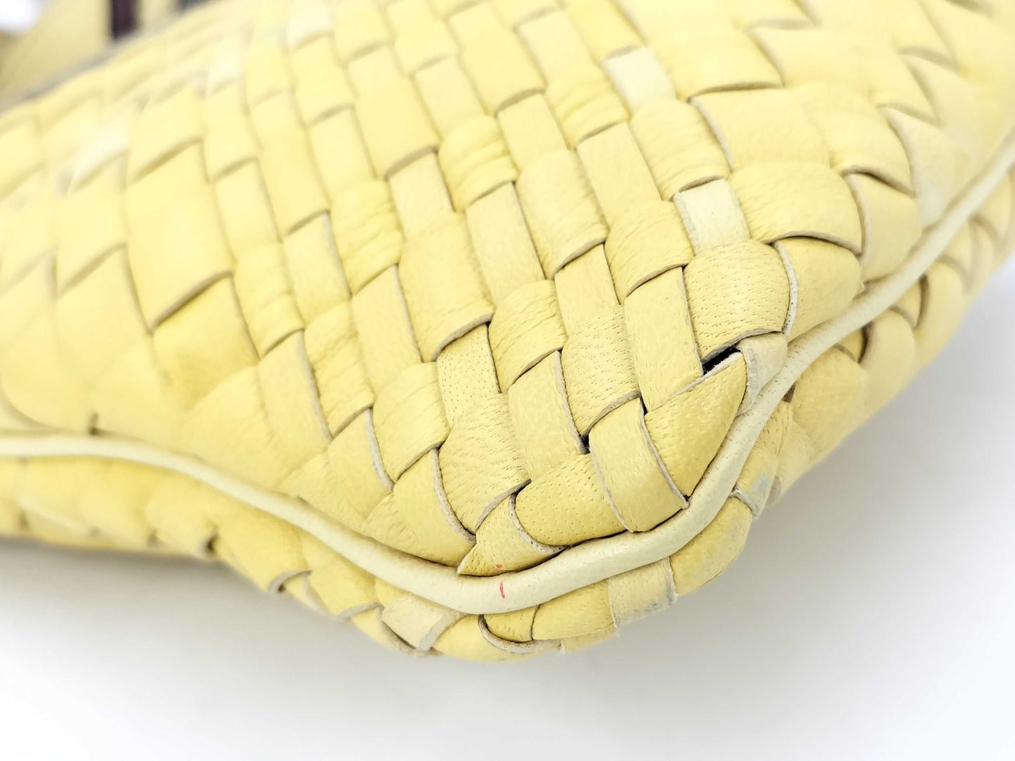 Falorni Leather Yellow Shoulder Bag
