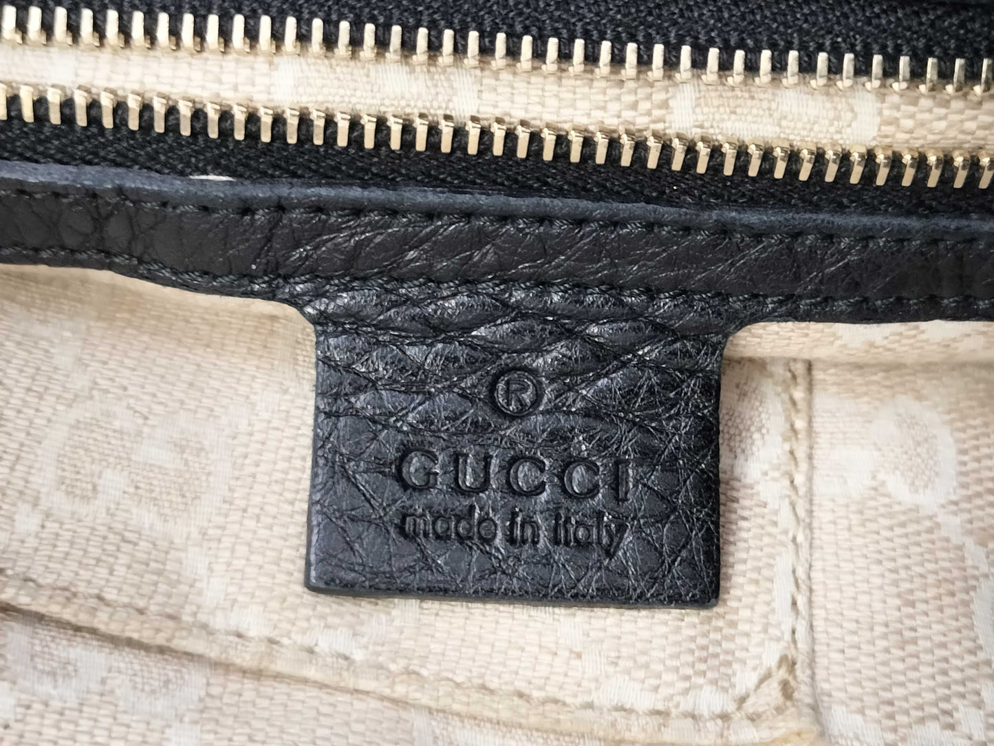 GUCCI Bamboo Leather 2-Way Bag Black 282315 Bag