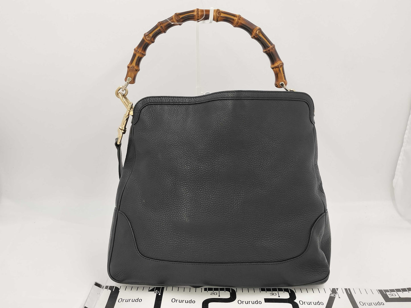 GUCCI Bamboo Leather 2-Way Bag Black 282315 Bag