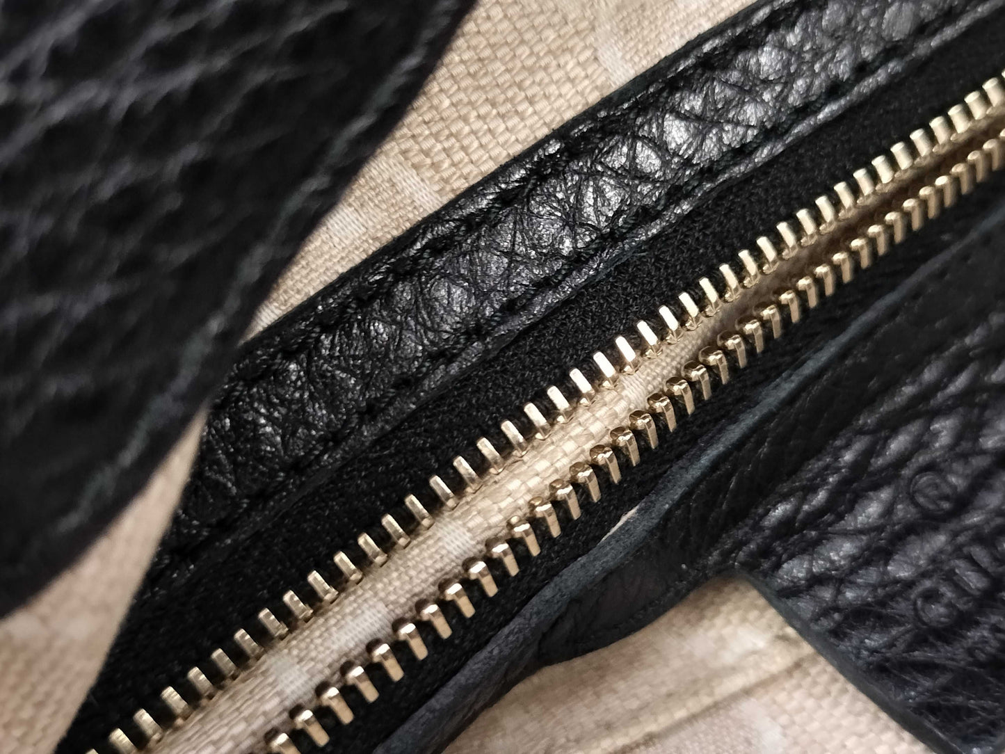 GUCCI Bamboo Leather 2-Way Bag Black 282315 Bag