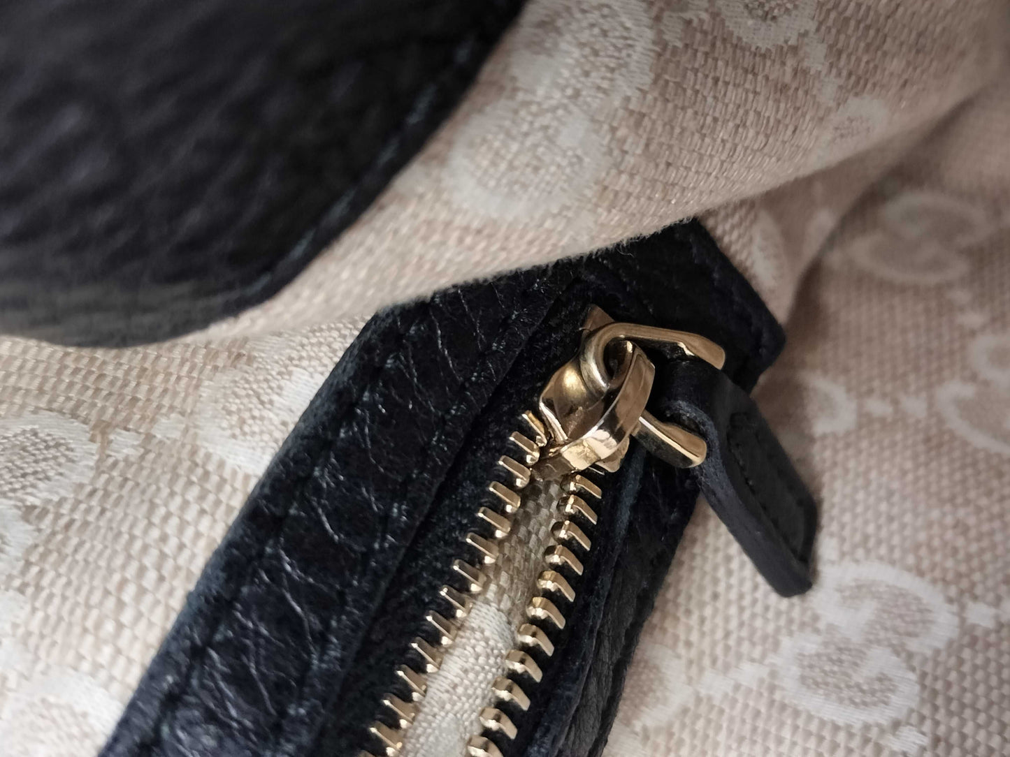 GUCCI Bamboo Leather 2-Way Bag Black 282315 Bag