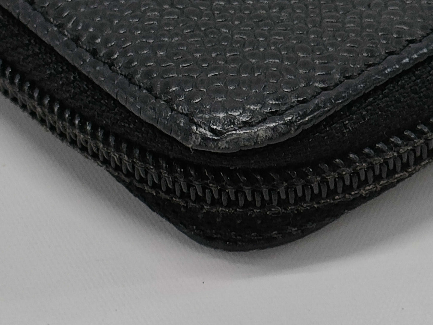 CHANEL Caviar Leather Long Wallet Black Wallet