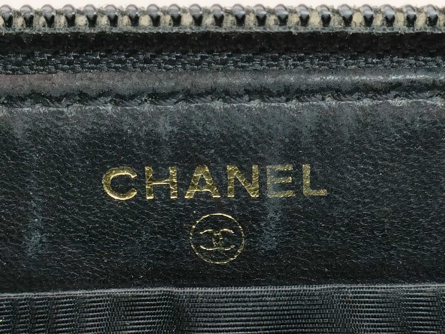 CHANEL Caviar Leather Long Wallet Black Wallet