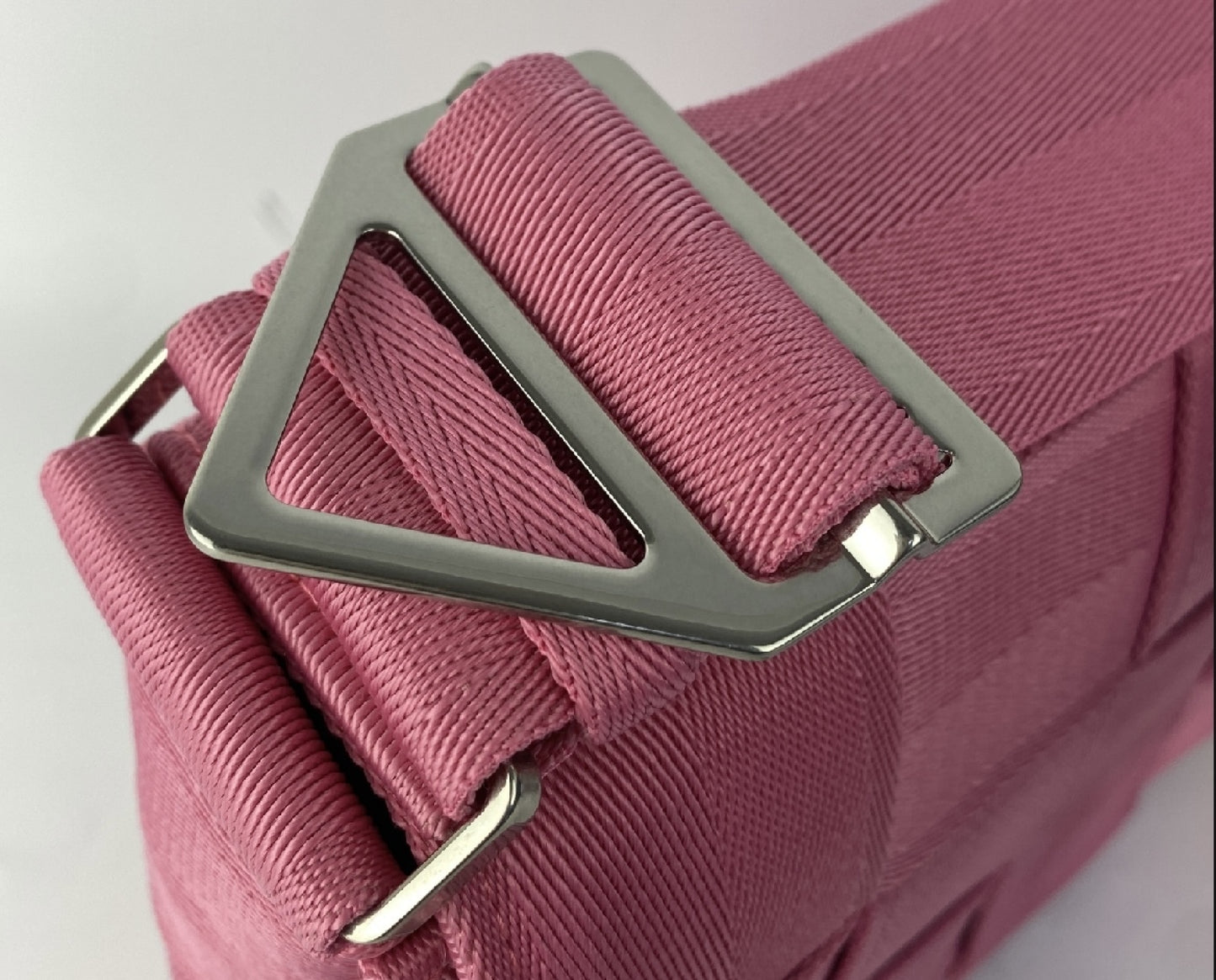 BOTTEGA VENETA Maxi Intrecciato Cassette Canvas Shoulder Bag, Pink