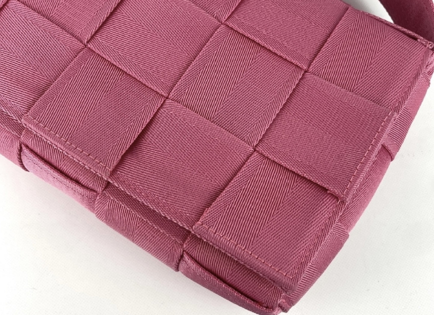 BOTTEGA VENETA Maxi Intrecciato Cassette Canvas Shoulder Bag, Pink