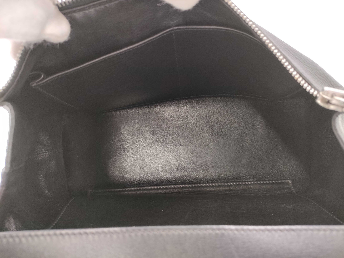 HERMES Yo Bag Leather Black Shoulder Bag with E Stamp