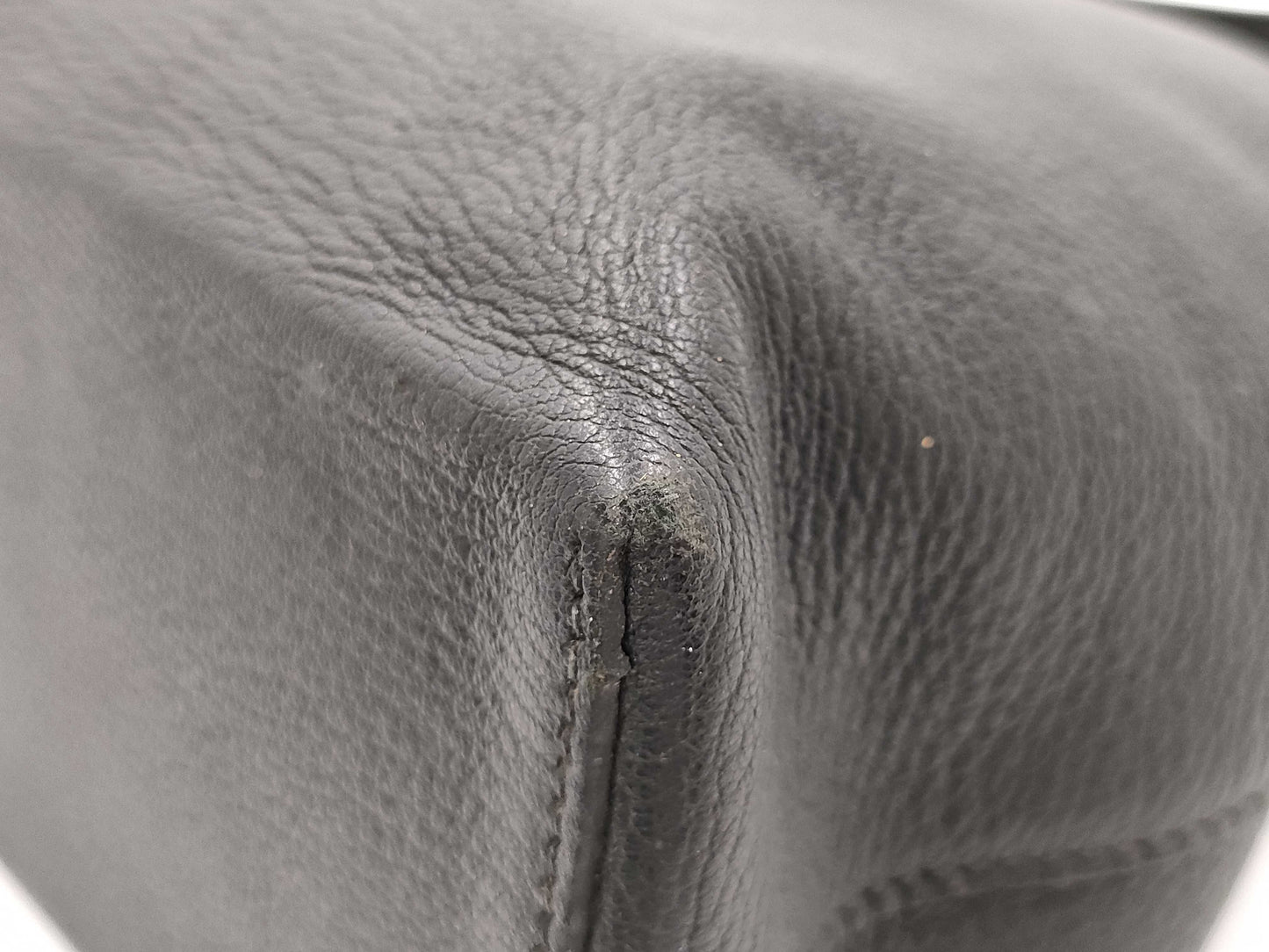 HERMES Yo Bag Leather Black Shoulder Bag with E Stamp