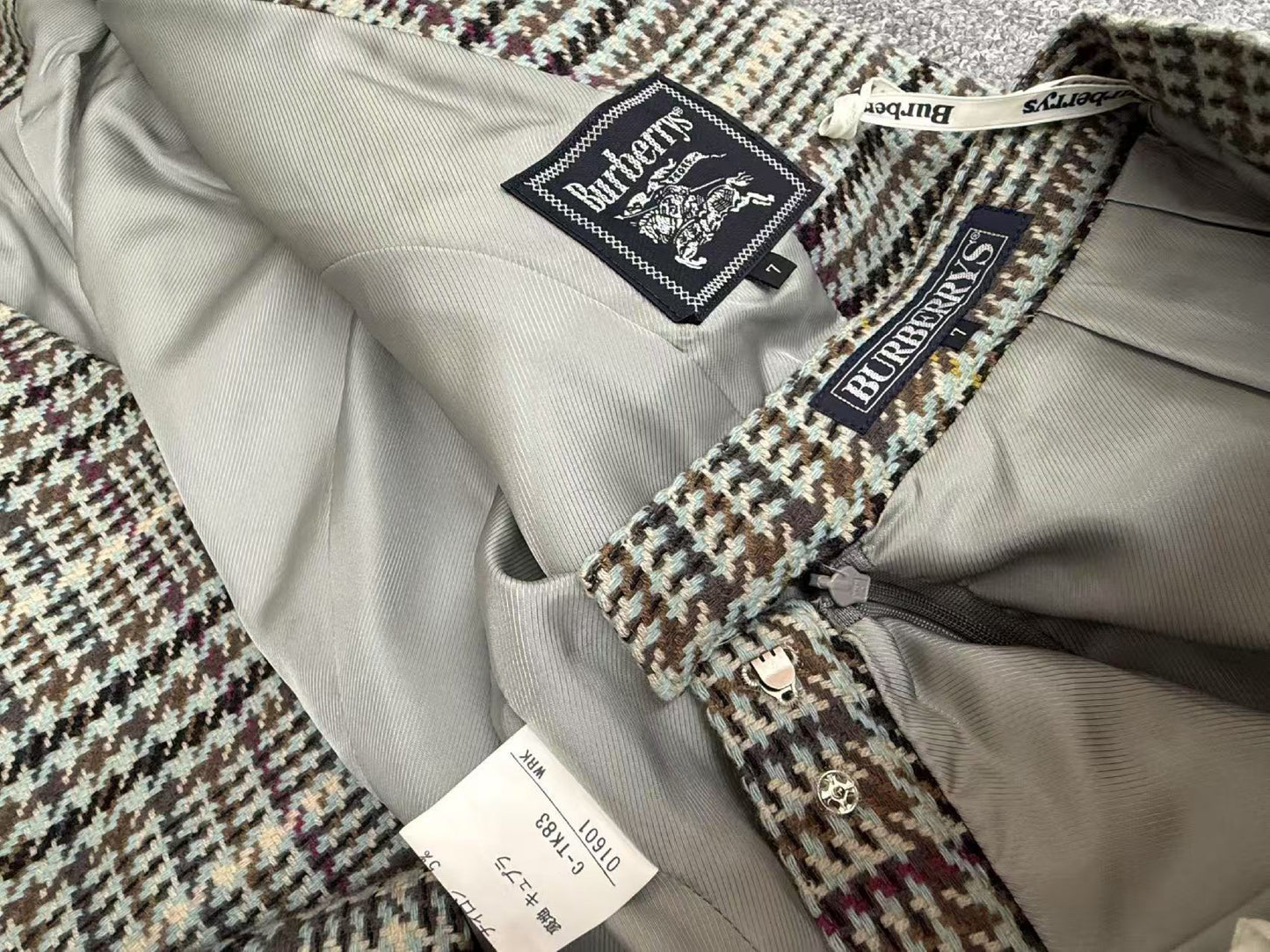 Burberry London Classic Check Wool Suit 7 Other Apparel