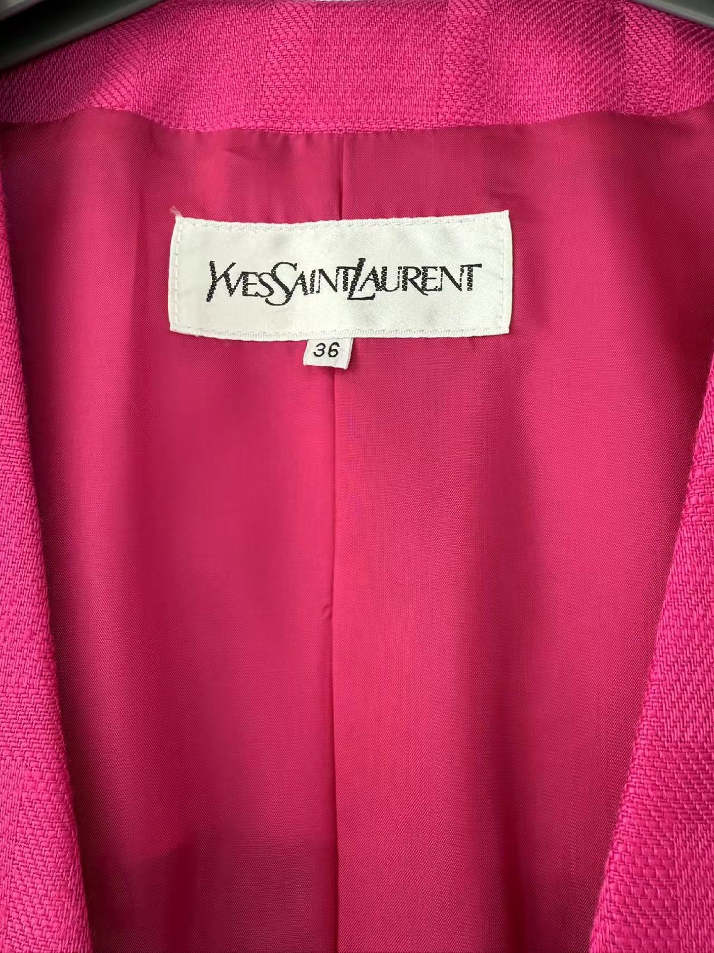 Yves Saint Laurent Rose Pink Classic Set Size 36 Coat