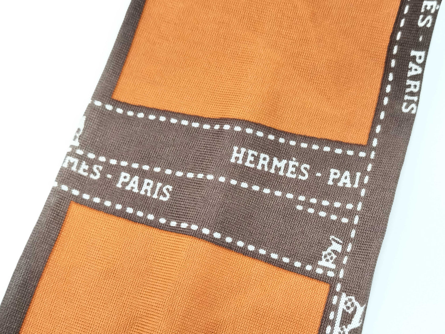 HERMES HERMES Ribbon Pattern Hairband Hair Accessory