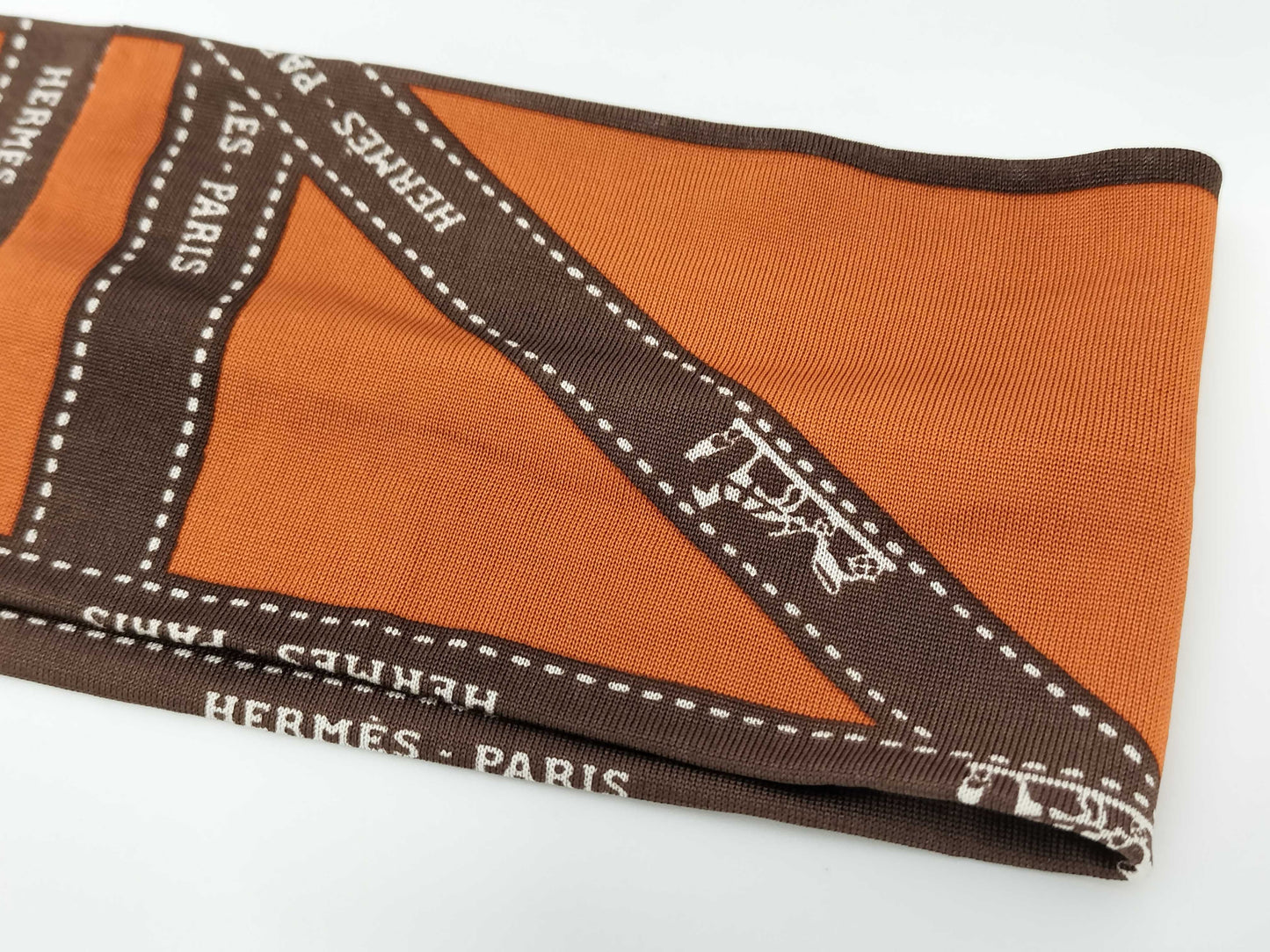 HERMES HERMES Ribbon Pattern Hairband Hair Accessory