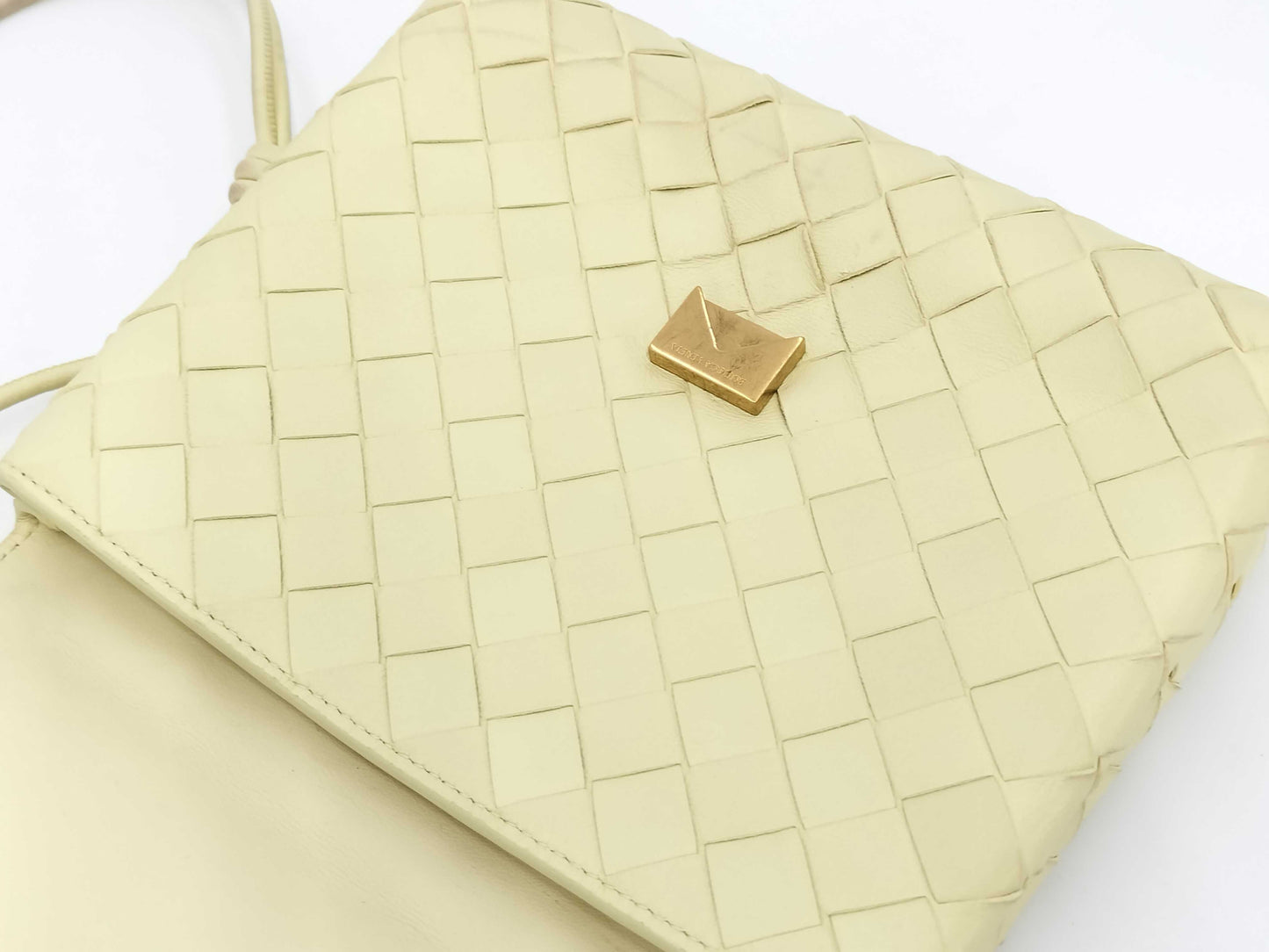 BOTTEGA VENETA Intrecciato Shoulder Bag Yellow