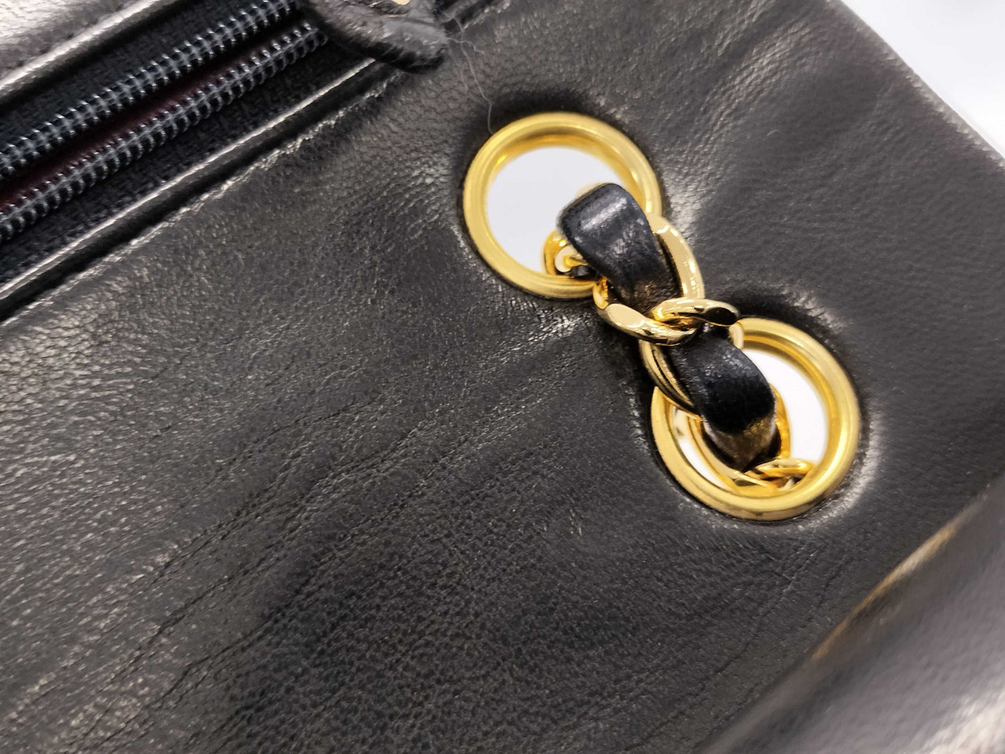 CHANEL Matelasse Chain Shoulder Bag with Turn Lock, Black
