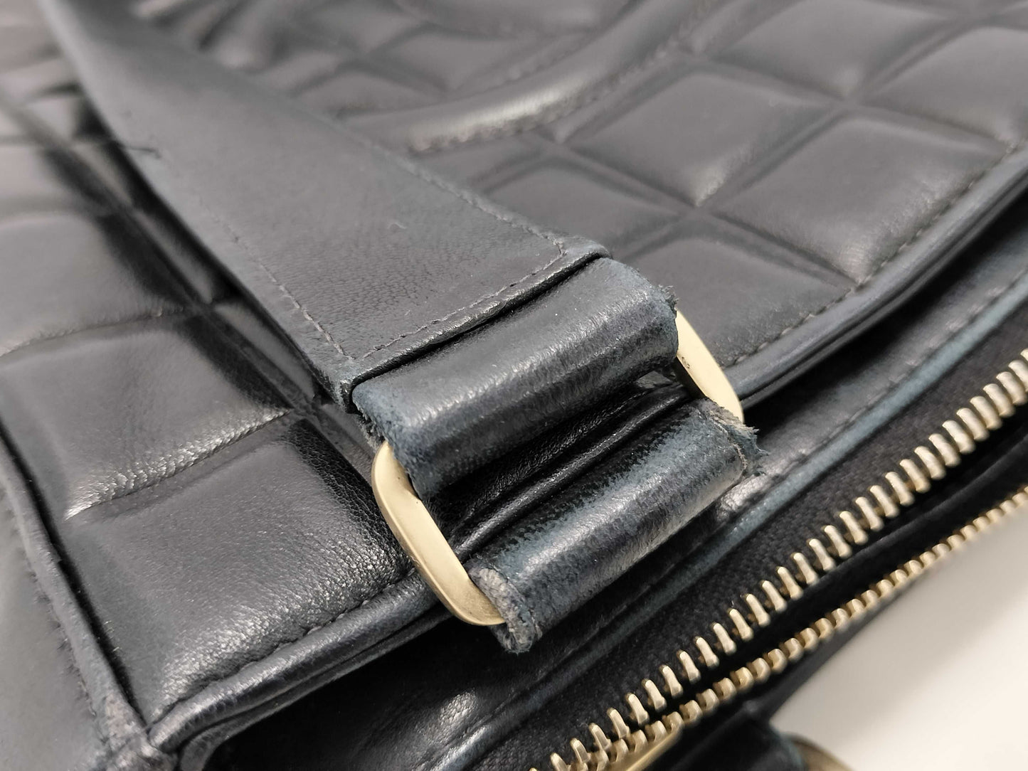 CHANEL Chocolate Bar Handbag with Coco Mark, Black Tote Bag