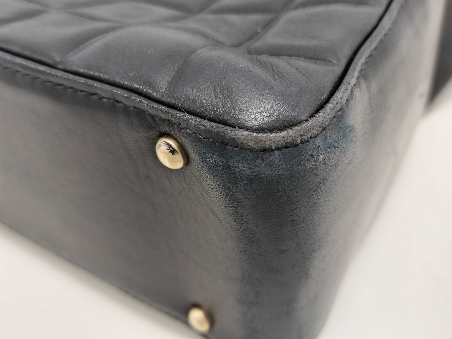 CHANEL Chocolate Bar Handbag with Coco Mark, Black Tote Bag