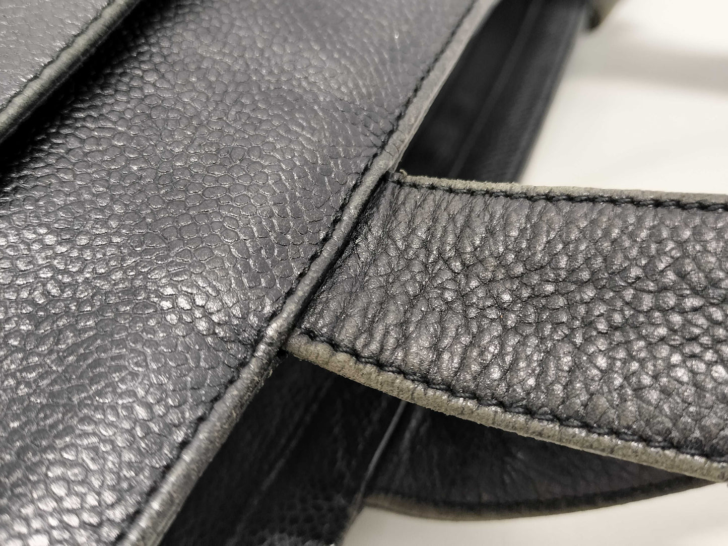 CHANEL Caviar Skin Shoulder Bag with Coco Mark, Black Tote Bag
