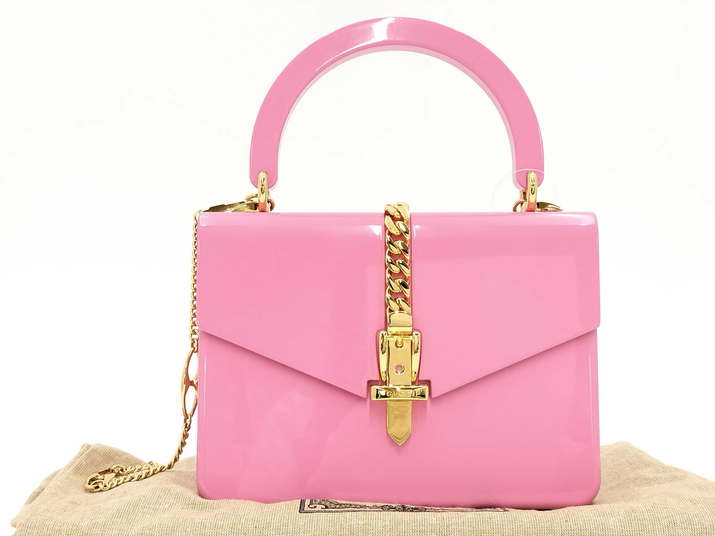 GUCCI Sylvie Shoulder Bag/Handbag Pink