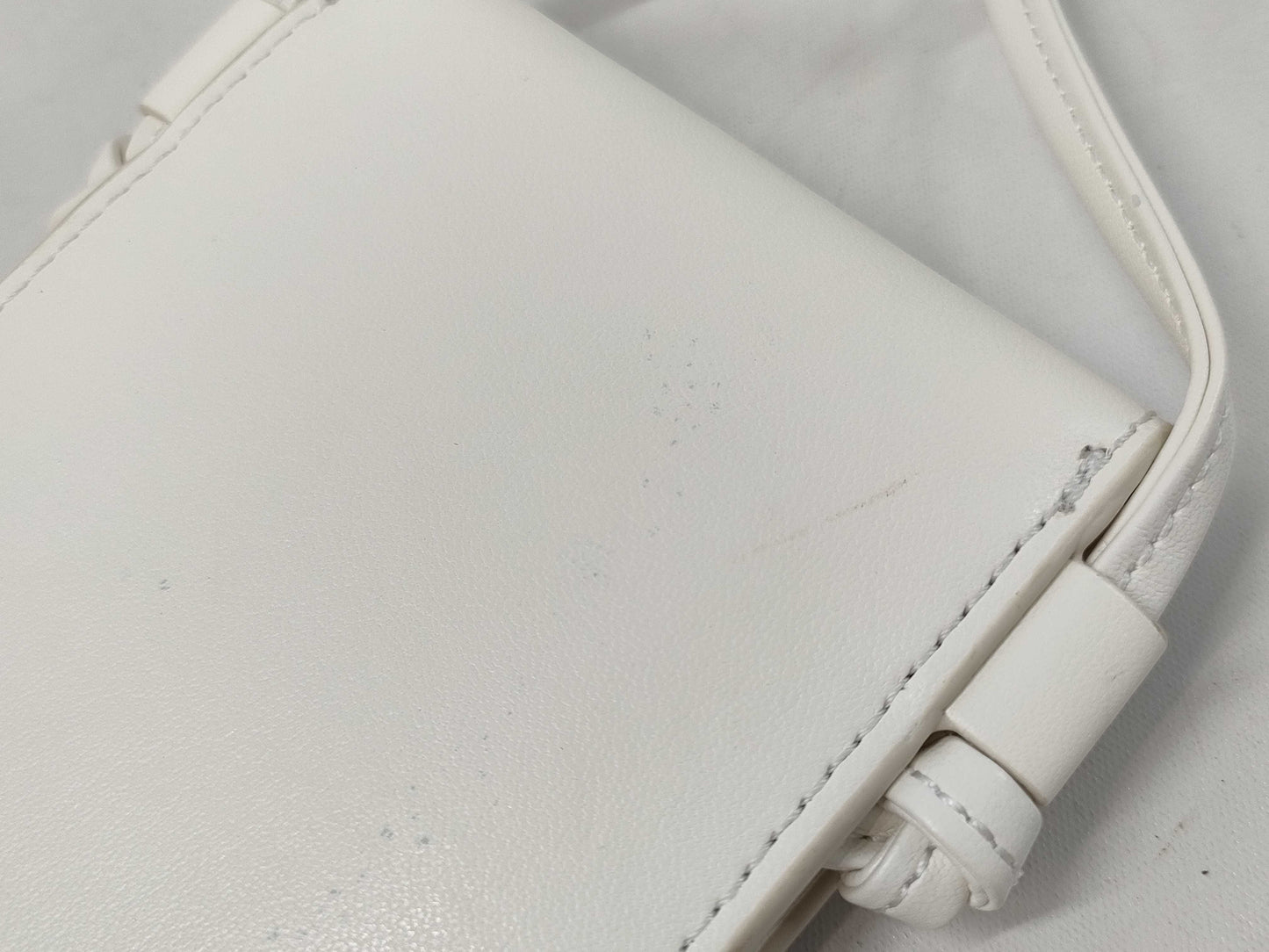 CELINE CE Logo Shoulder Bag White