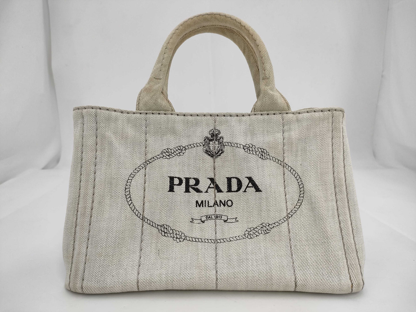 PRADA PR Canapa White Handbag