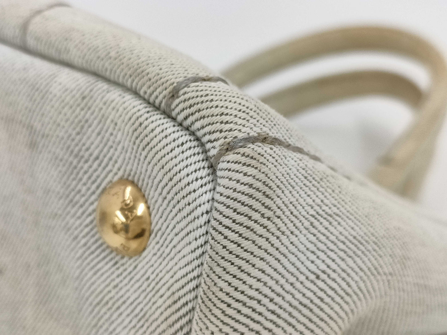 PRADA PR Canapa White Handbag