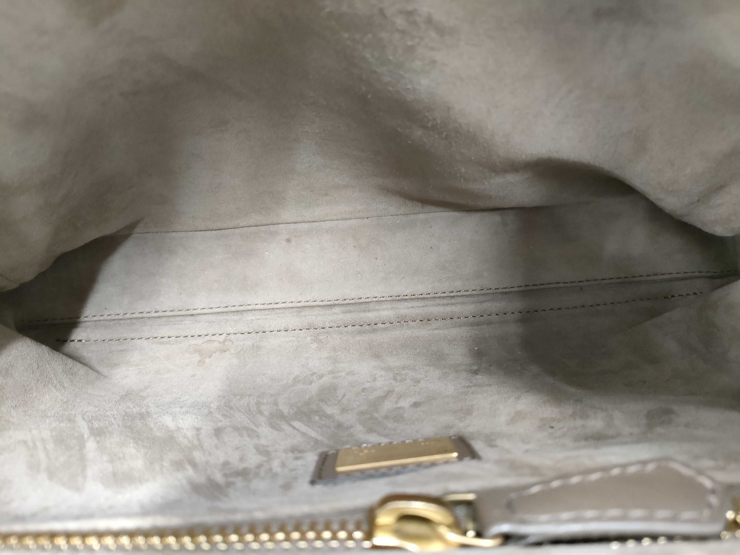 FENDI F Peekaboo 2-way Handbag Khaki Shoulder Bag