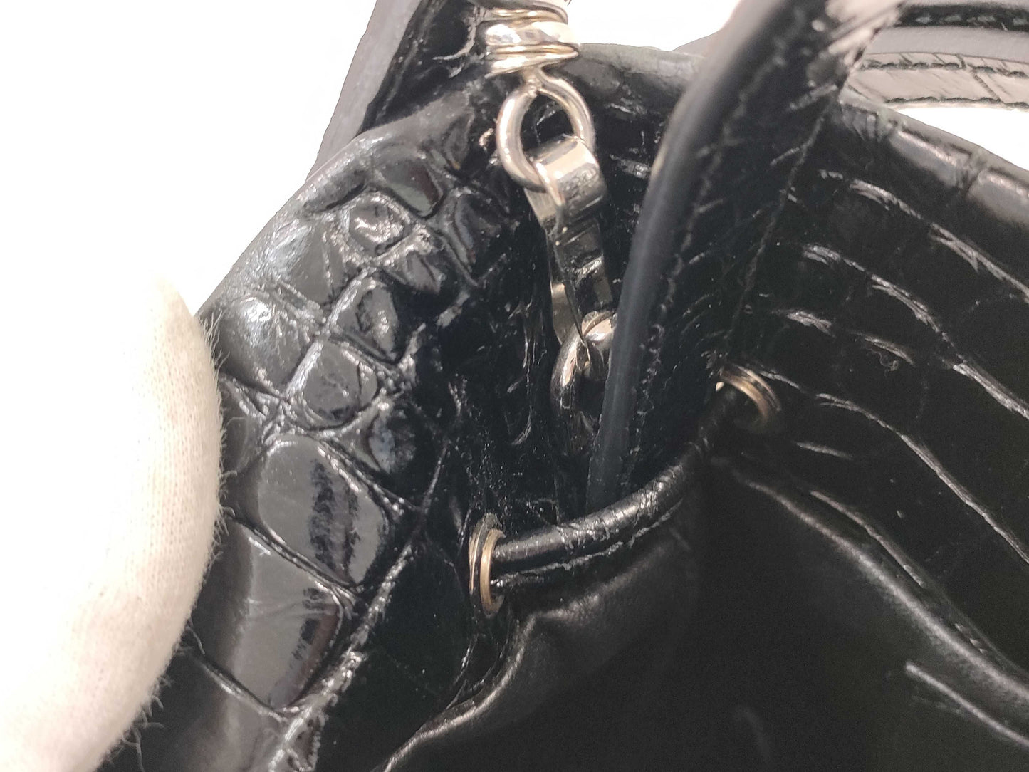 BALENCIAGA B Enamel Bucket Shoulder Bag Purple Shoulder Bag