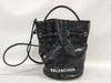 BALENCIAGA B Enamel Bucket Shoulder Bag Purple Shoulder Bag