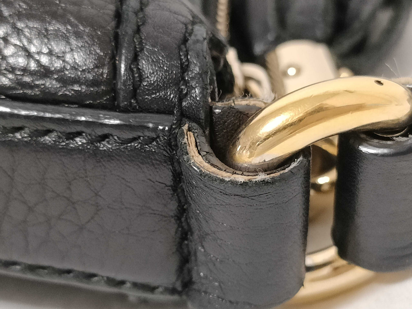 GUCCI Soho Handbag, Leather, Black, 308361, Shoulder Bag