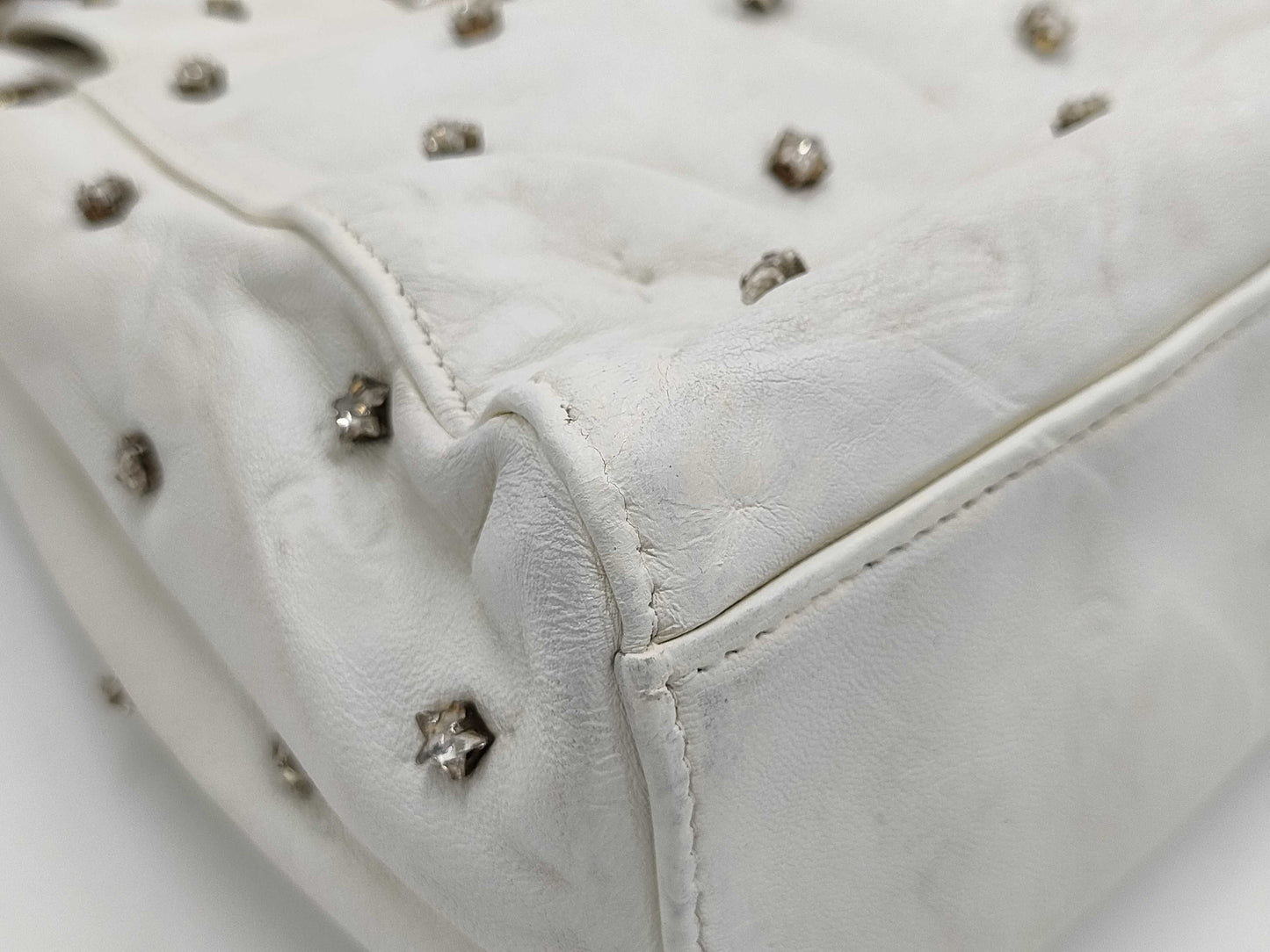 FENDI Peekaboo Studded Beaded Handbag