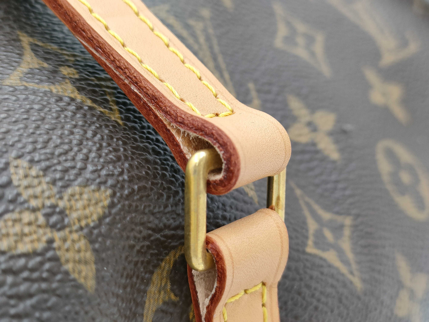 LOUIS VUITTON LV Papillon Handbag Bag PVC Coated Canvas Leather Monogram Brown Handbag