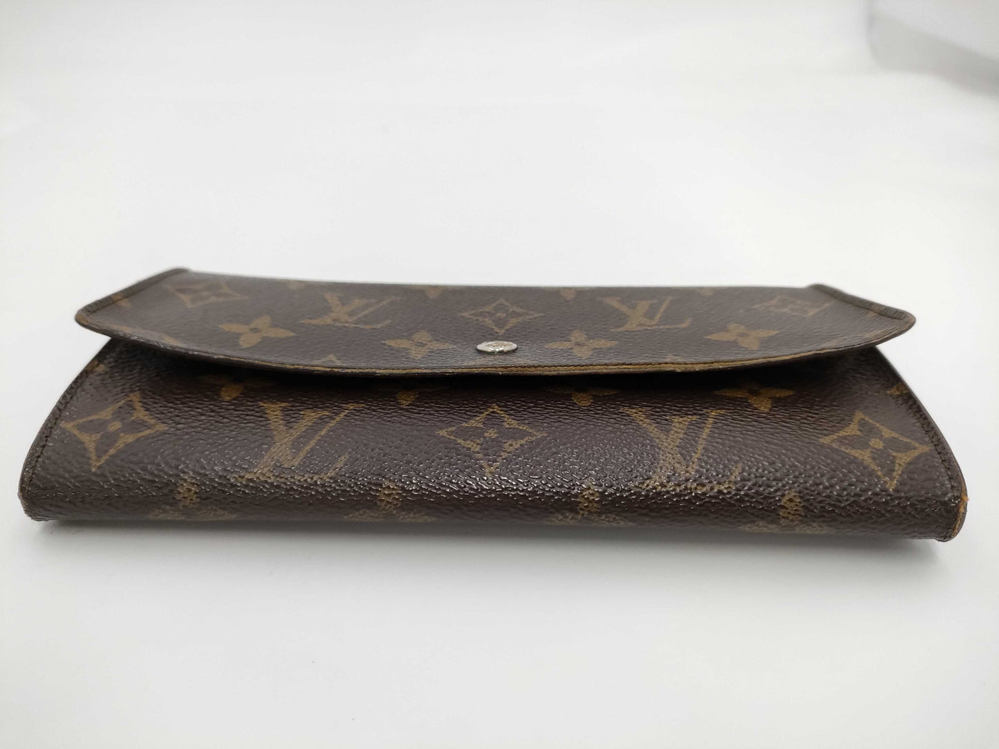 LOUIS VUITTON LV Monogram Pochette Porte Monnaie Credit Zippered Bi-fold Long Wallet