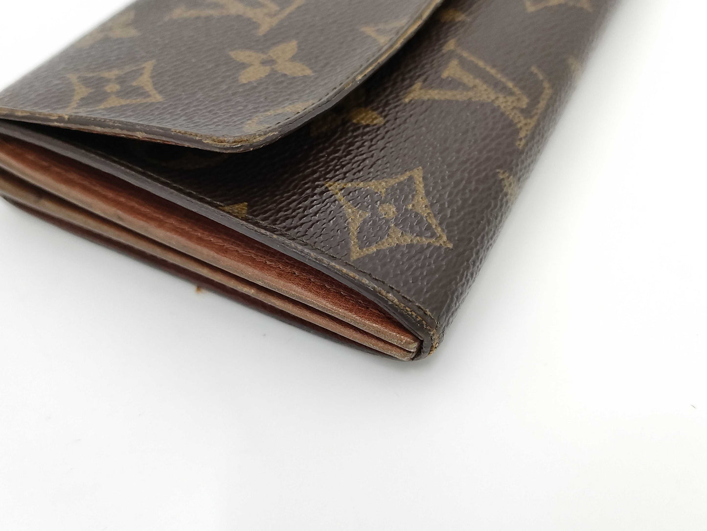 LOUIS VUITTON LV Monogram Pochette Porte Monnaie Credit Zippered Bi-fold Long Wallet
