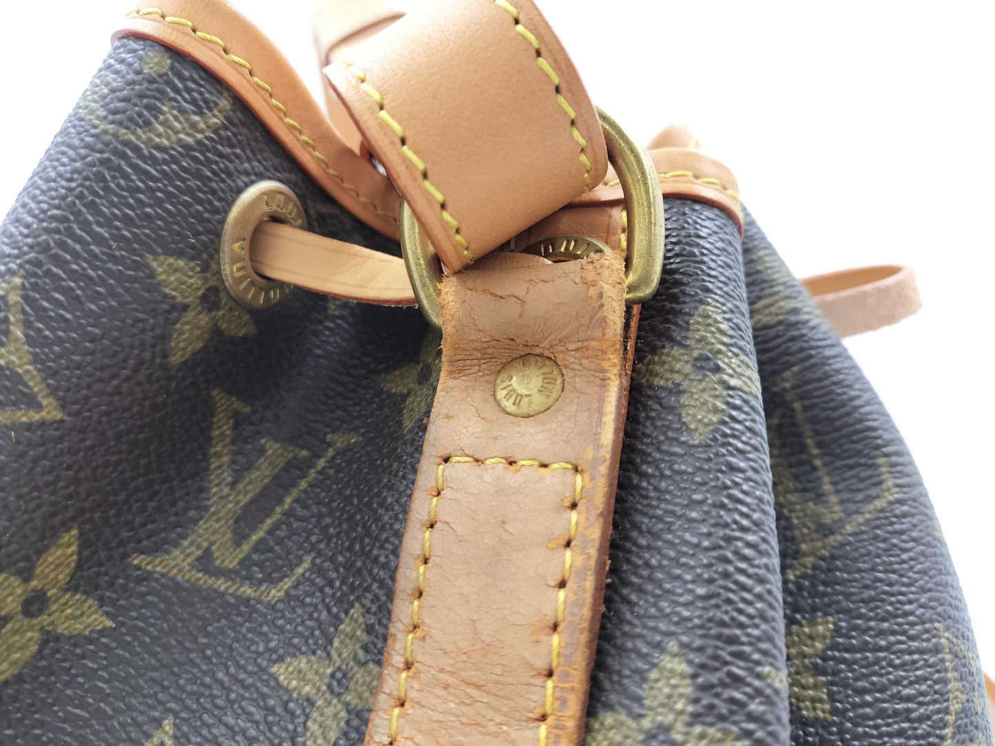LOUIS VUITTON LV Monogram Noe Shoulder Bag Brown PVC Leather Women's Tote Bag