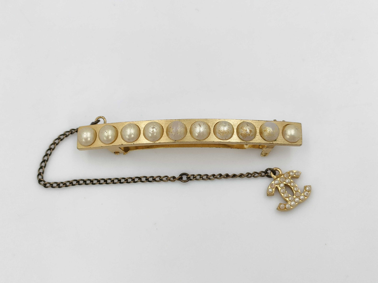 CHANEL CHANEL Barrette Pearl Coco Mark 01A Hair Accessory