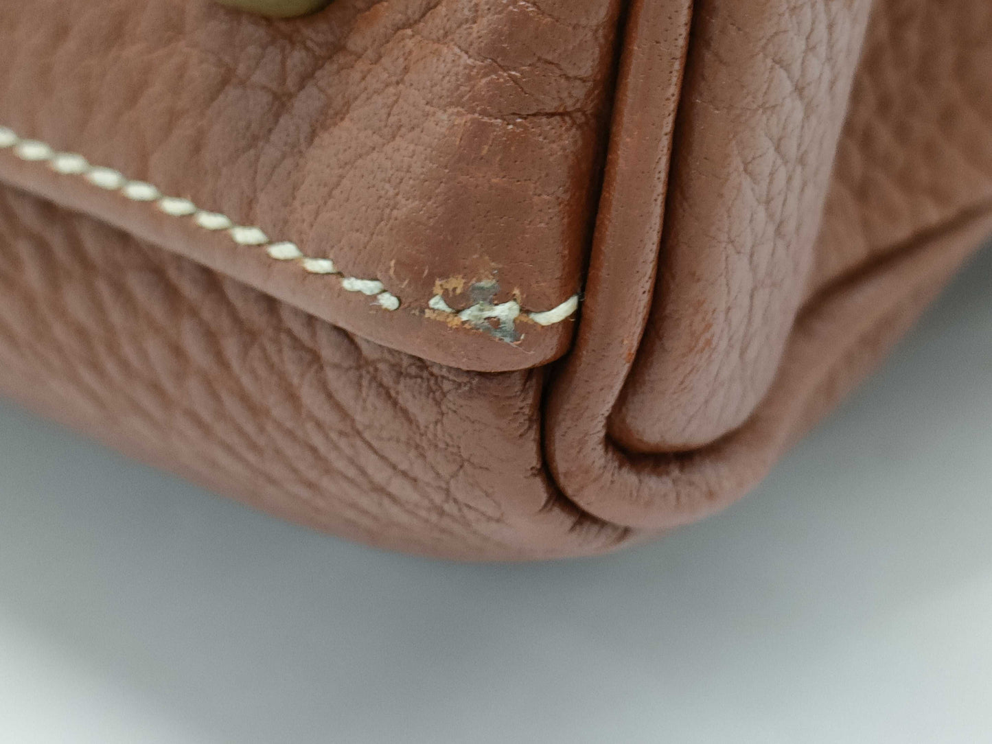 HERMES Kelly 35 Brown □D Gold Hardware Handbag