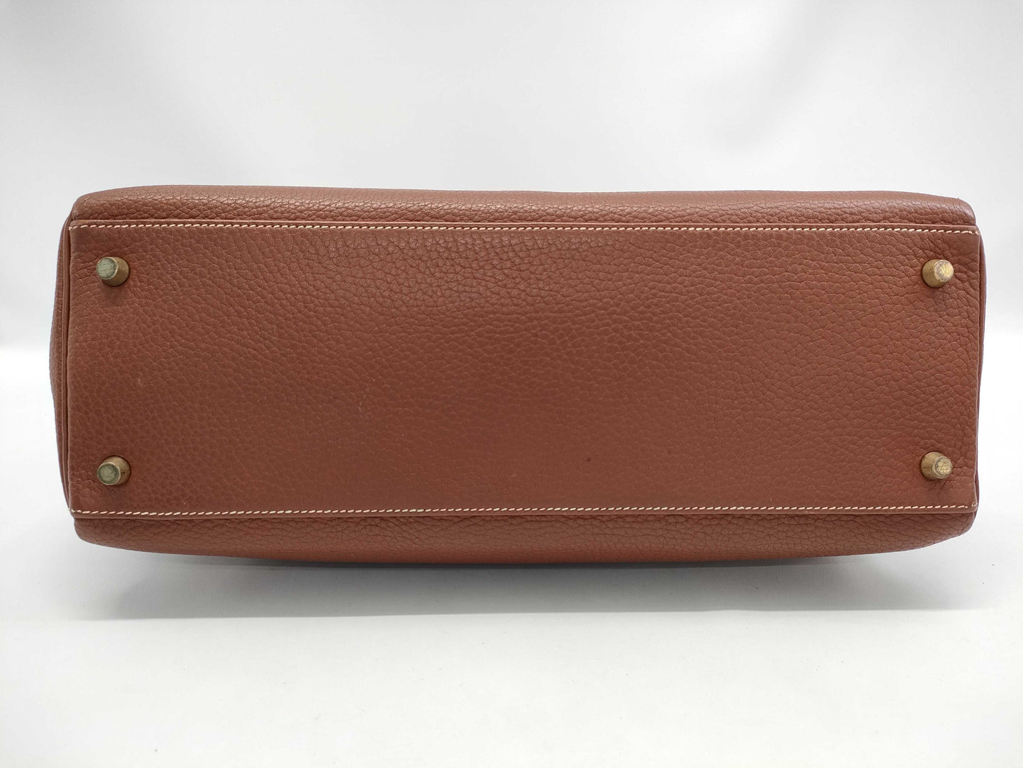 HERMES Kelly 35 Brown □D Gold Hardware Handbag