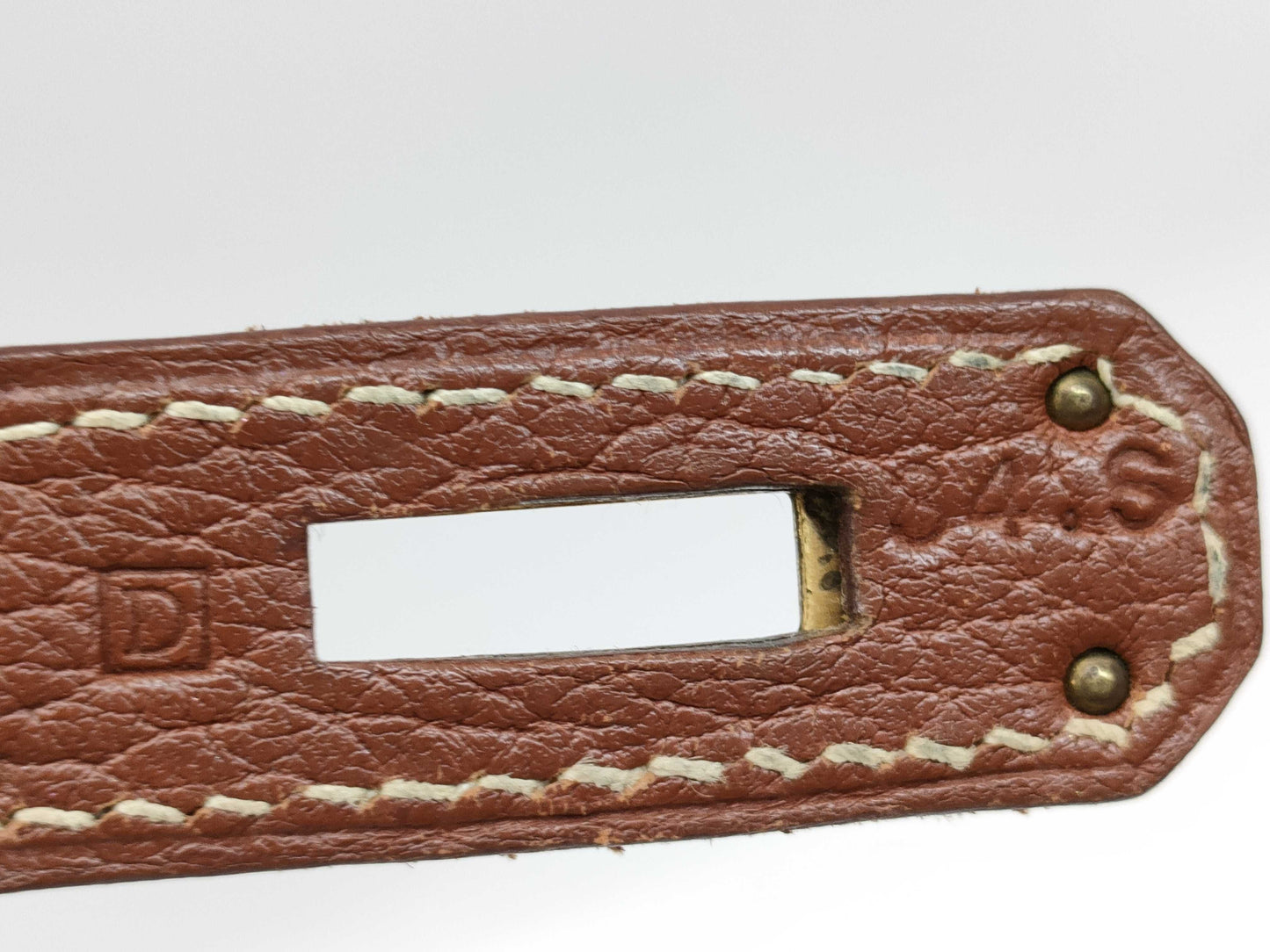HERMES Kelly 35 Brown □D Gold Hardware Handbag